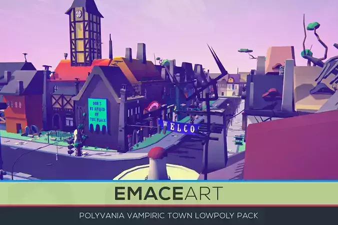 PolyVania Vampiric Town LowPoly Unity Pack