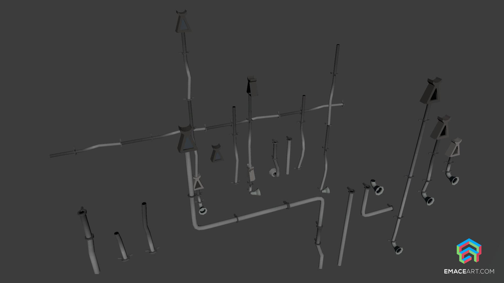 PolyVania Vampiric Town LowPoly Unity Pack Free low-poly 3D model_40