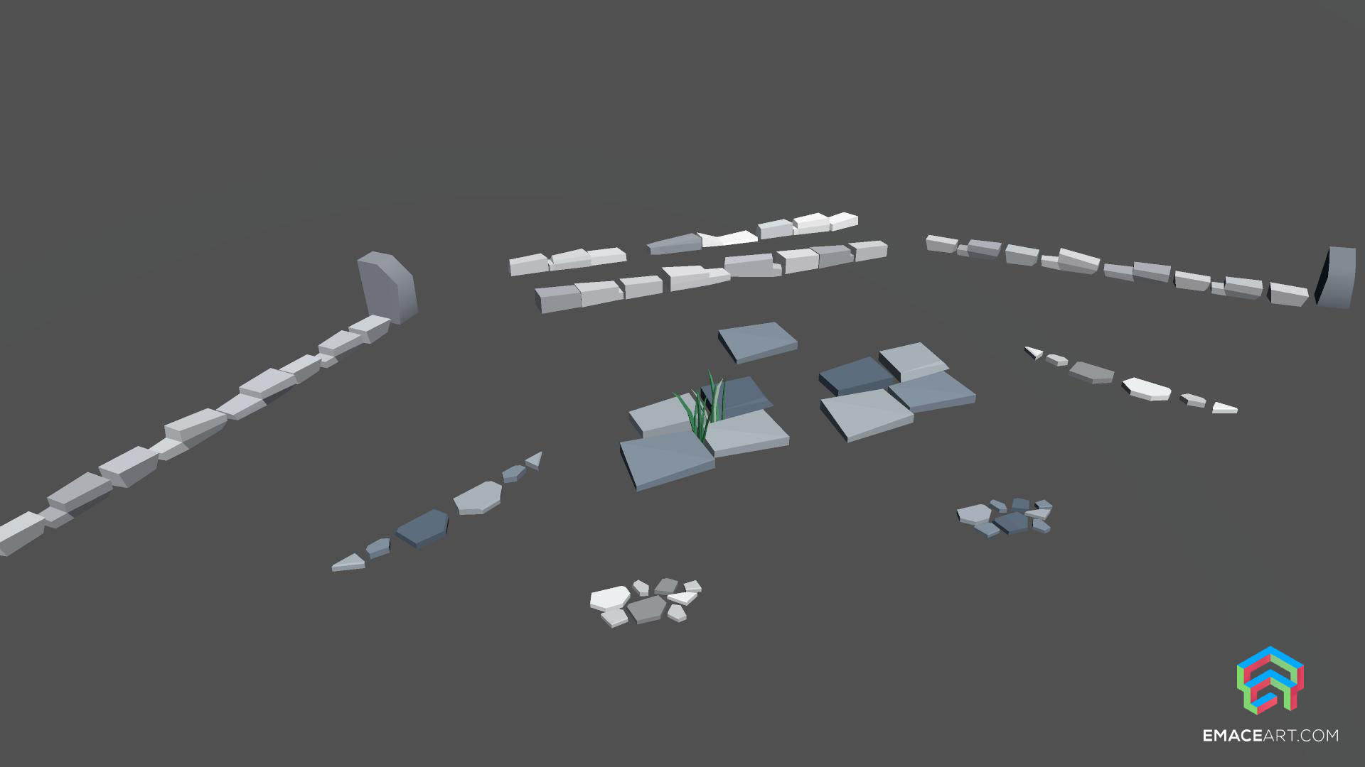 PolyVania Vampiric Town LowPoly Unity Pack Free low-poly 3D model_43