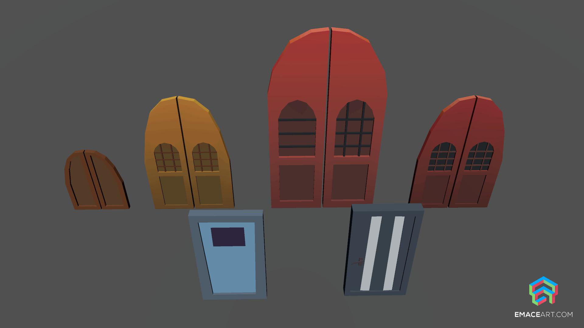 PolyVania Vampiric Town LowPoly Unity Pack Free low-poly 3D model_45