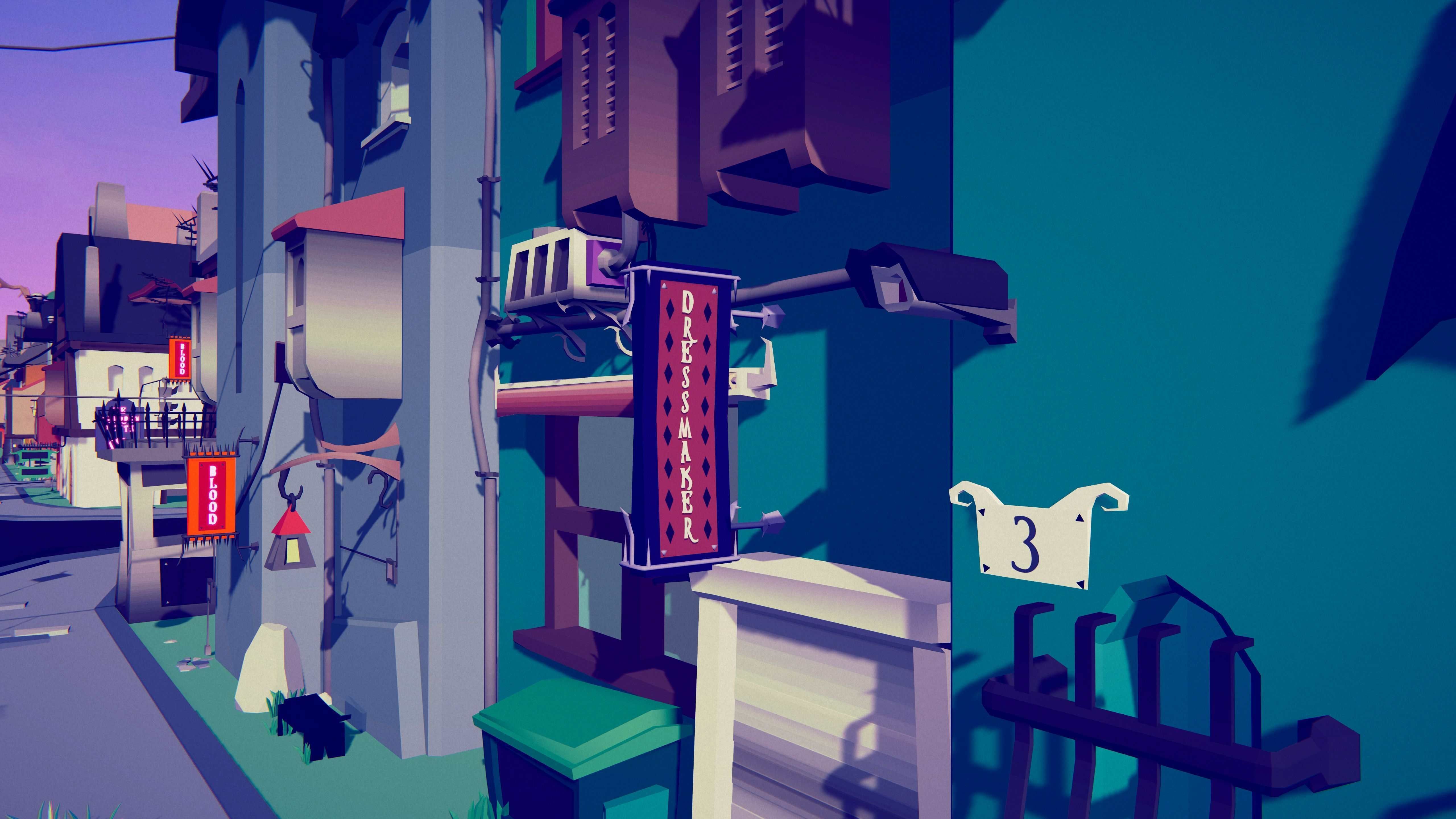 PolyVania Vampiric Town LowPoly Unity Pack Free low-poly 3D model_19