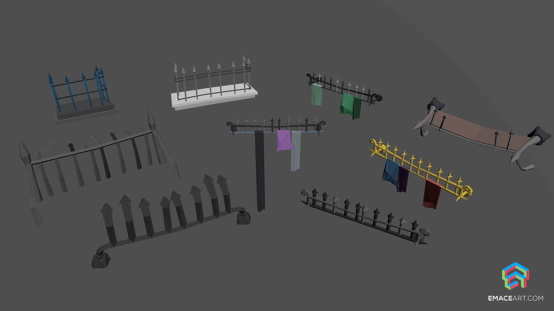 PolyVania Vampiric Town LowPoly Unity Pack Free low-poly 3D model_51