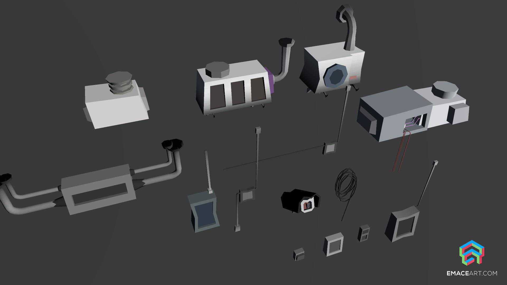 PolyVania Vampiric Town LowPoly Unity Pack Free low-poly 3D model_39