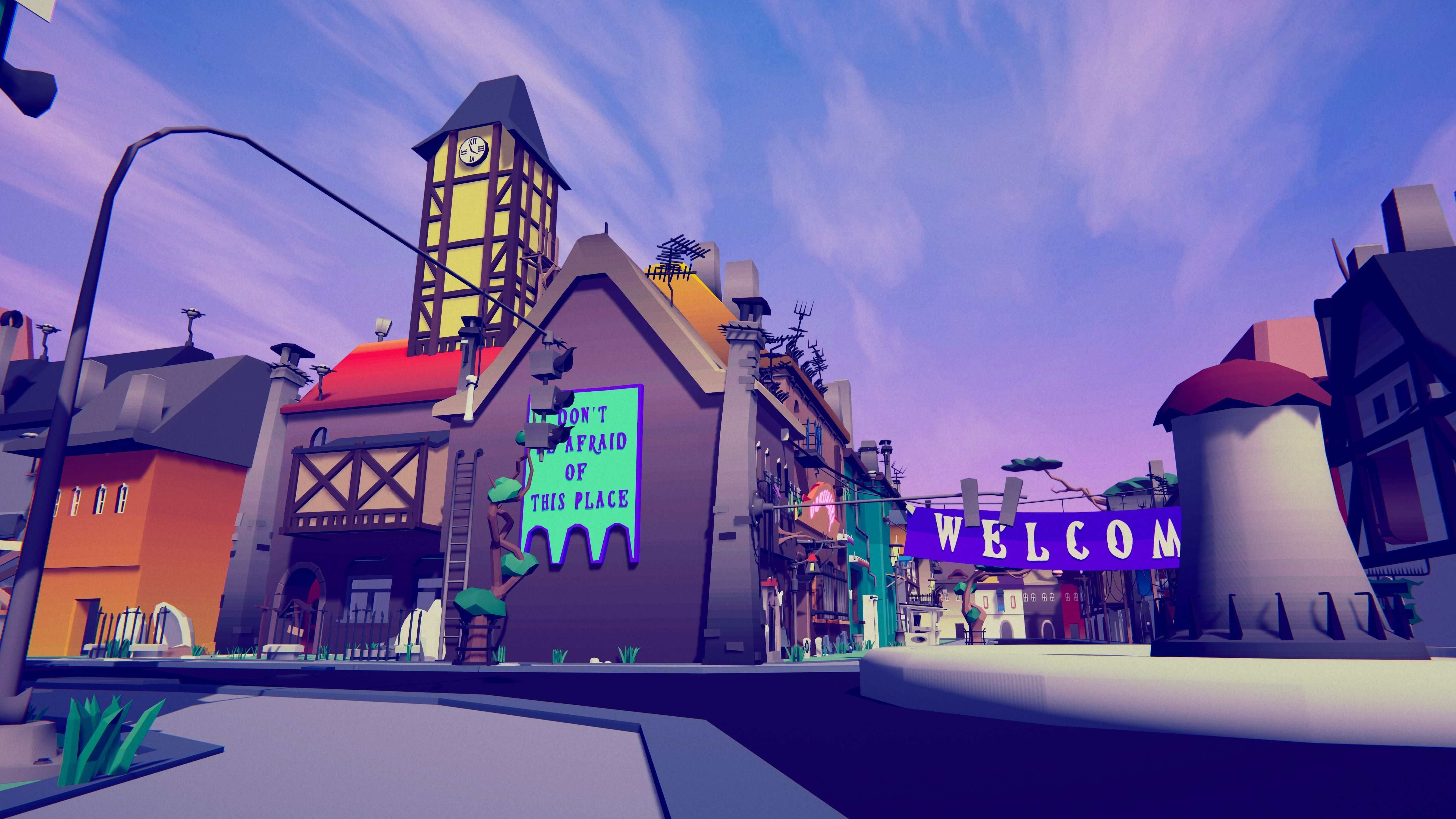 PolyVania Vampiric Town LowPoly Unity Pack Free low-poly 3D model_8