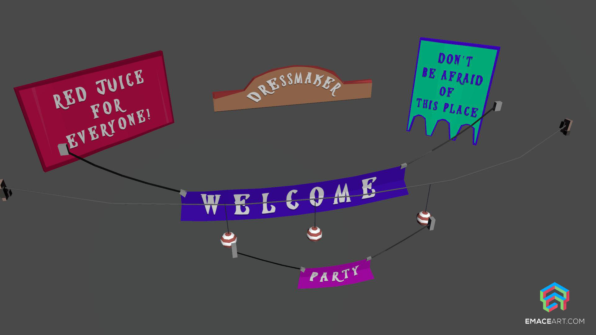 PolyVania Vampiric Town LowPoly Unity Pack Free low-poly 3D model_57