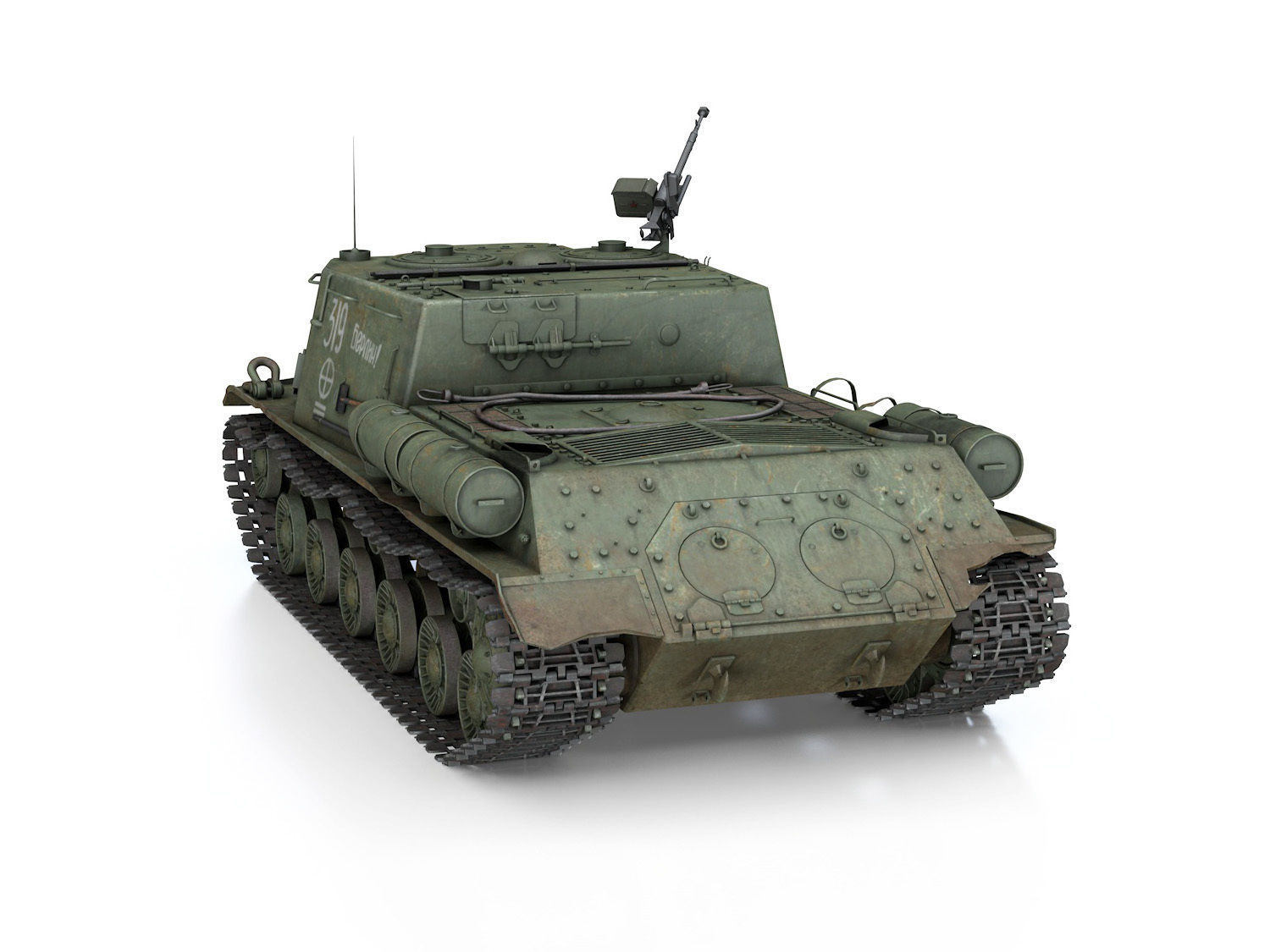 ISU-152 - 319 - Soviet heavy self-propelled gun 3D model_3