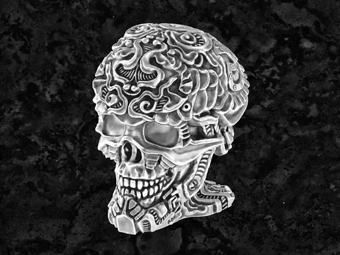 Skull-bio chinese statue