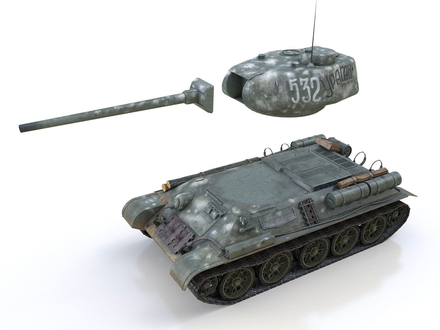 T-34 85 - Soviet medium tank - 532 3D model_10
