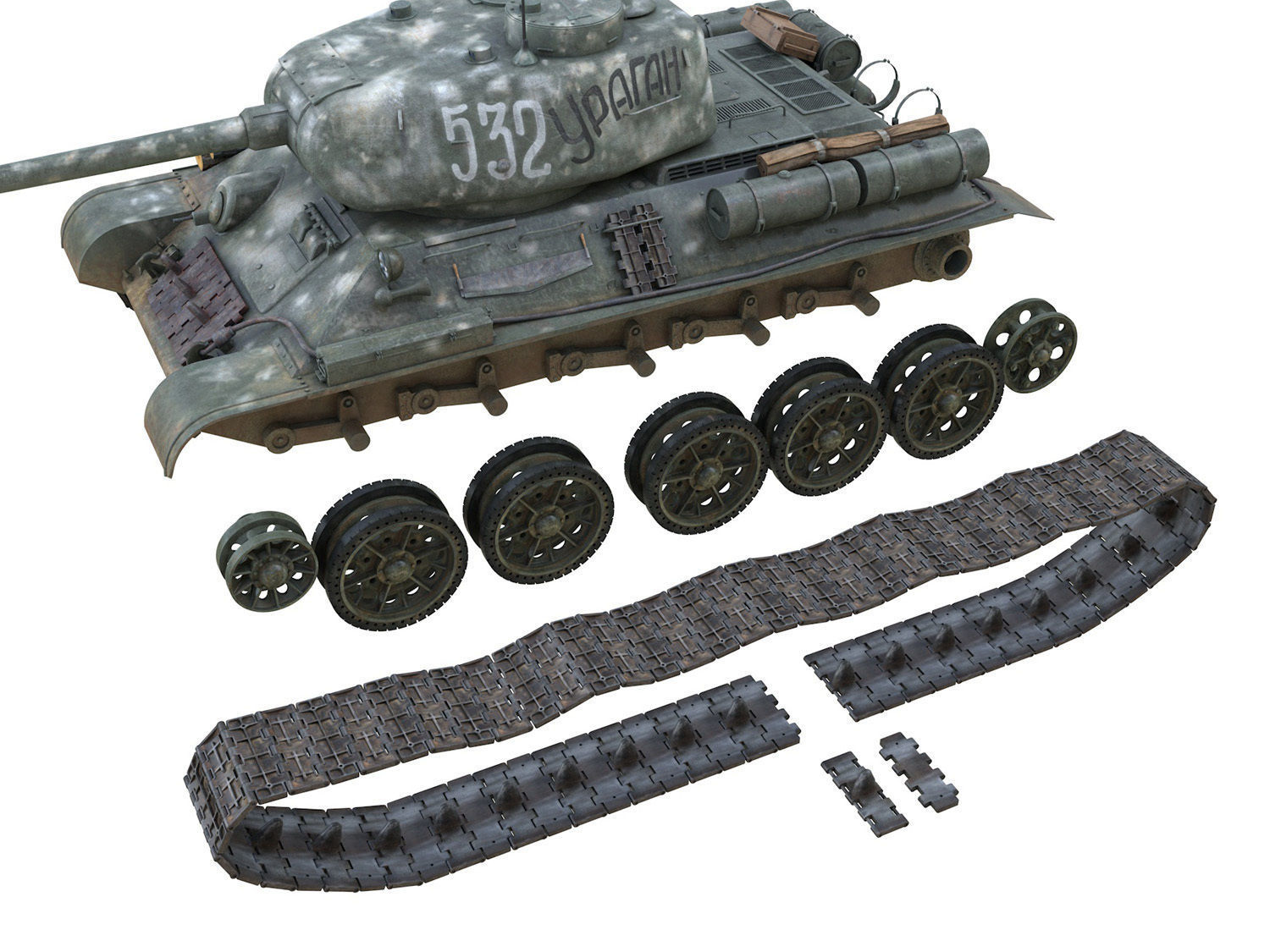 T-34 85 - Soviet medium tank - 532 3D model_11