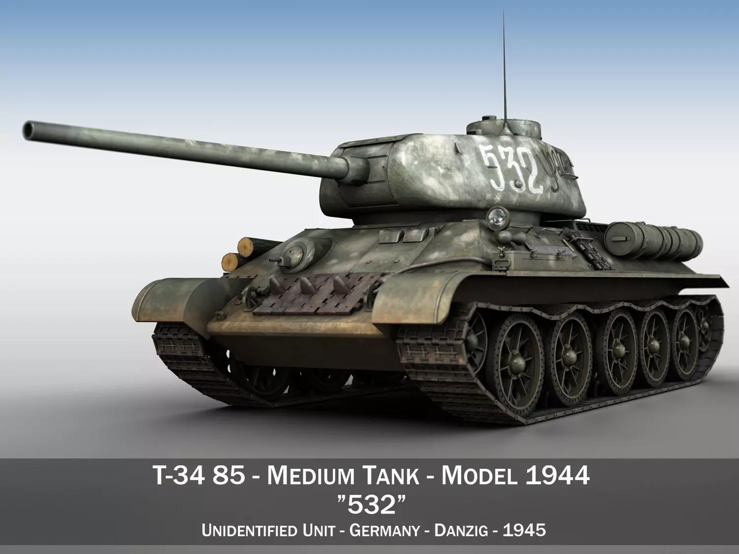 T-34 85 - Soviet medium tank - 532 3D model_0