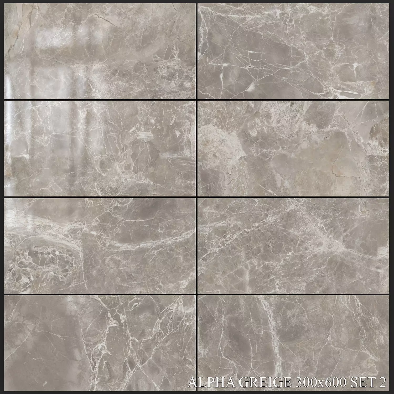 Yurtbay Seramik Alpha Greige 300x600 Set 2 3D model_0
