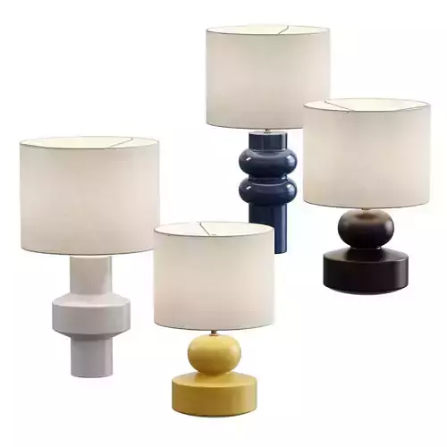West Elm Modern Totem Table Lamp 3D model