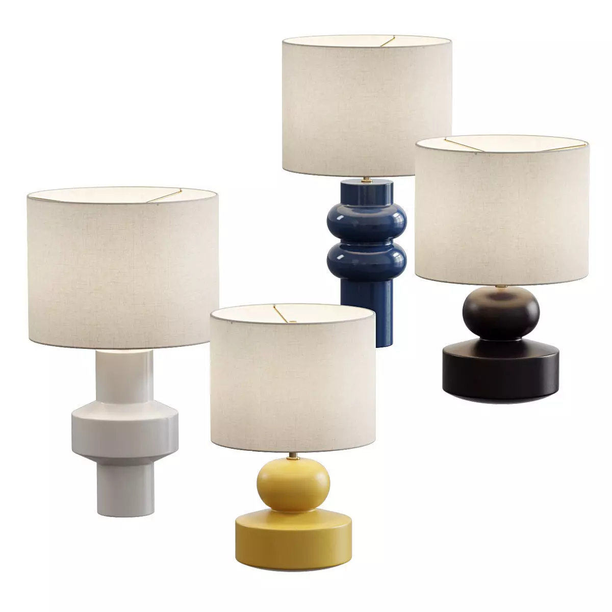 West Elm Modern Totem Table Lamp 3D model