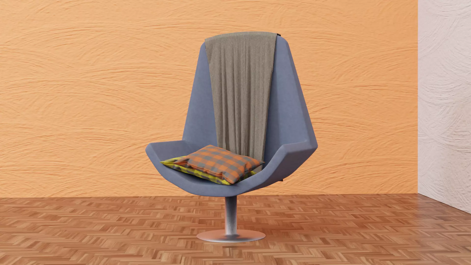 Leisure Swivel Chair Low-poly 3D model