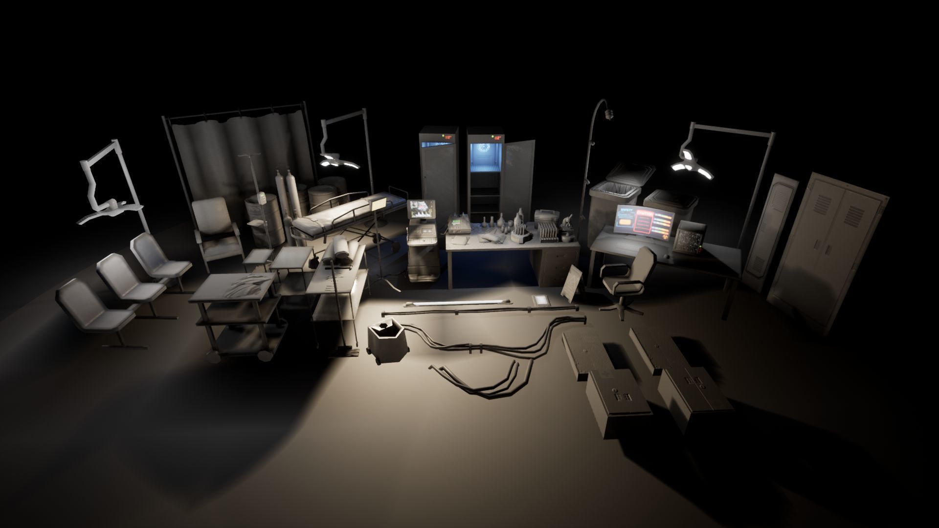 Labaratory Props Low-poly 3D model_17