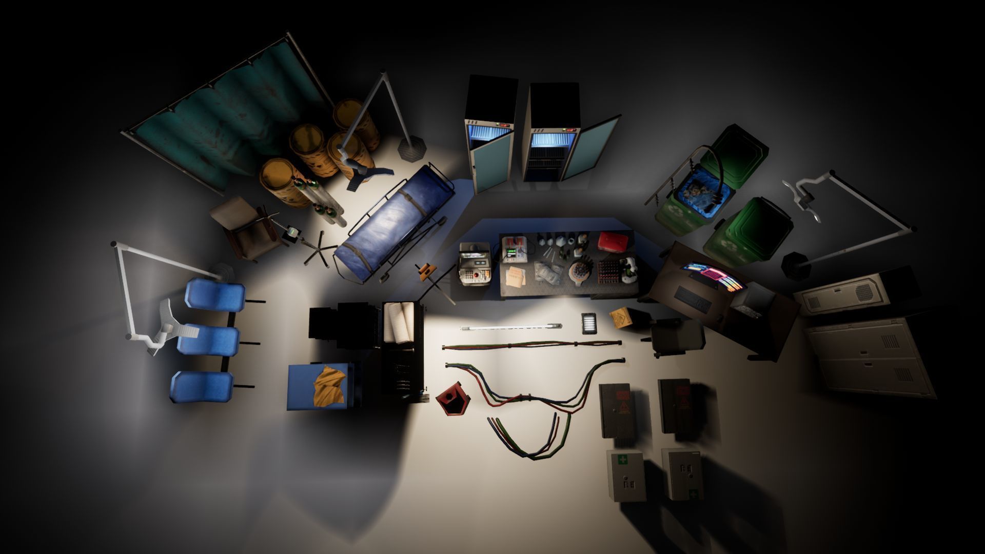 Labaratory Props Low-poly 3D model_7