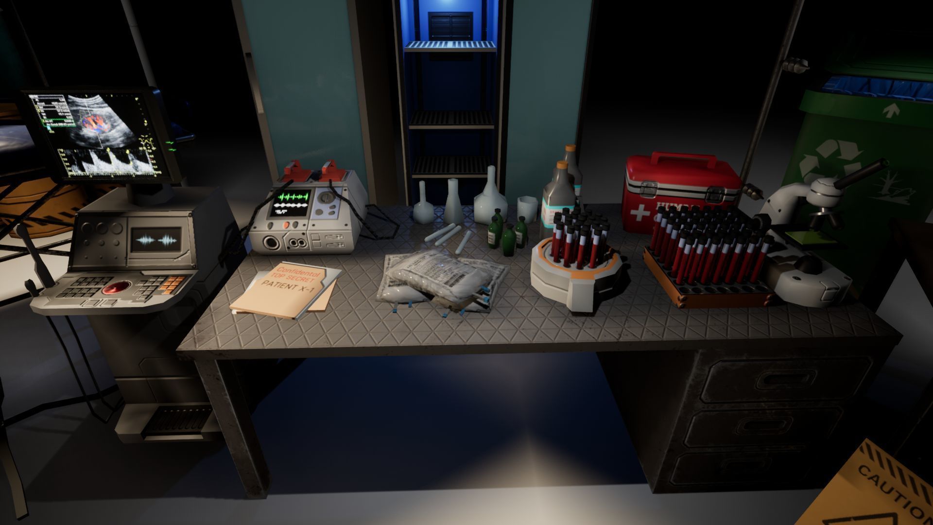 Labaratory Props Low-poly 3D model_4