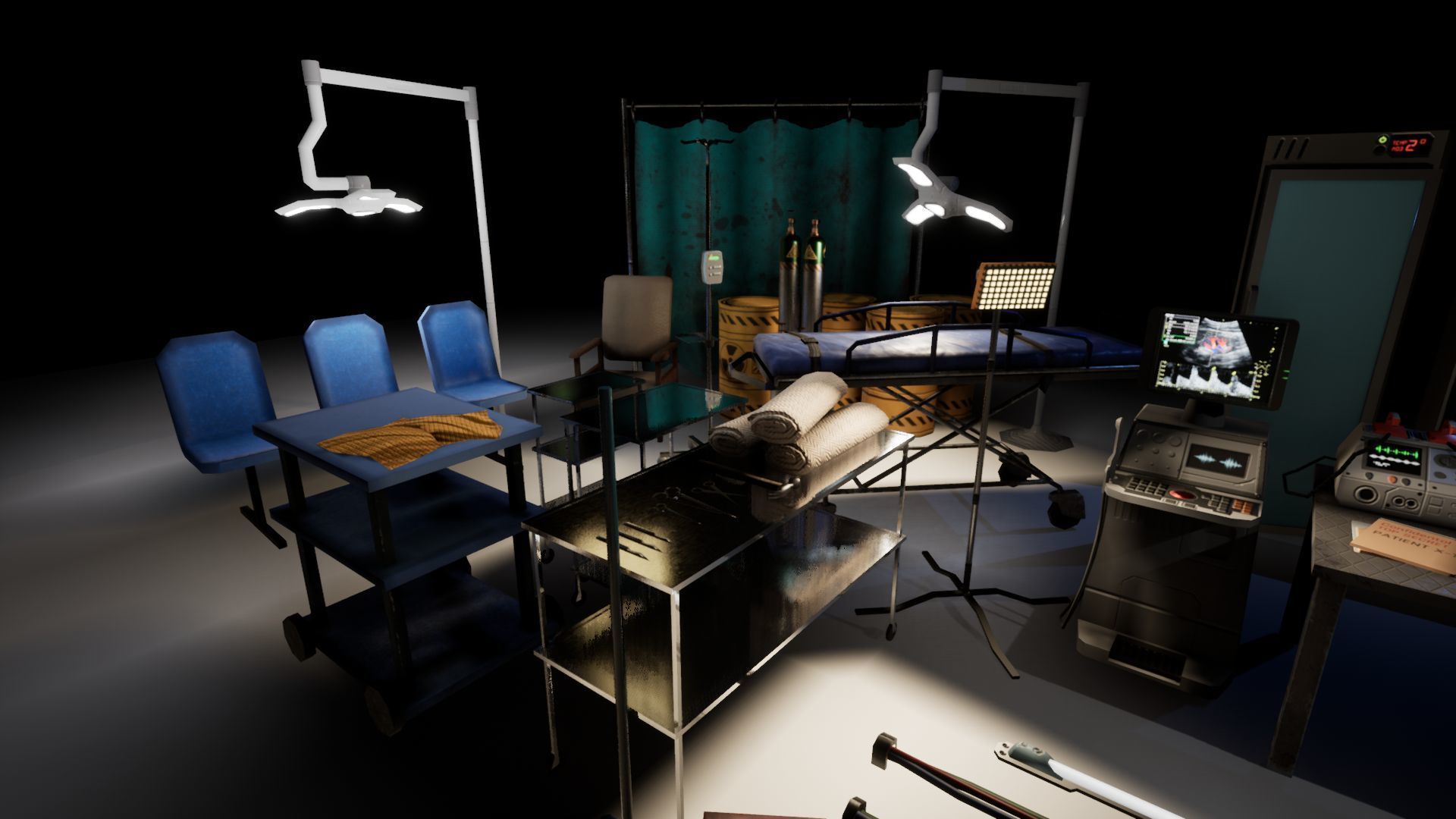 Labaratory Props Low-poly 3D model_8