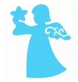 Angel with star christmas ornament 3D print model_0