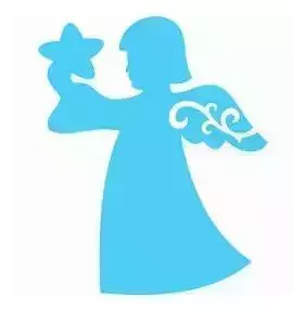 Angel with star christmas ornament 3D print model