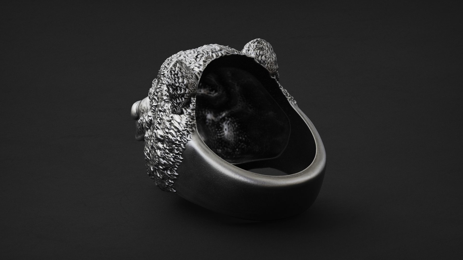 Bear ring STL OBJ 3d model for 3d printing 3D print model_7