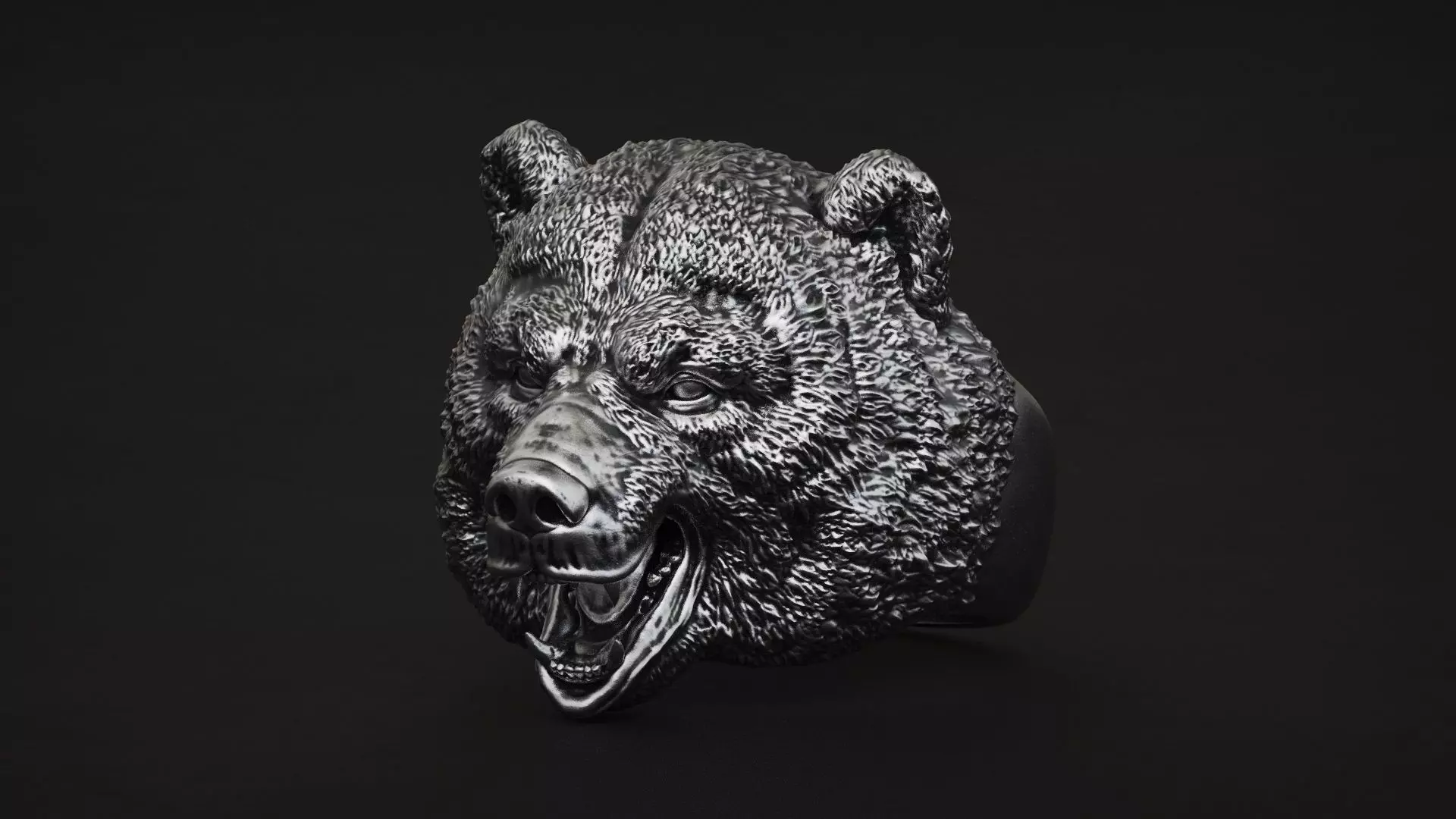 Bear ring STL OBJ 3d model for 3d printing 3D print model_0