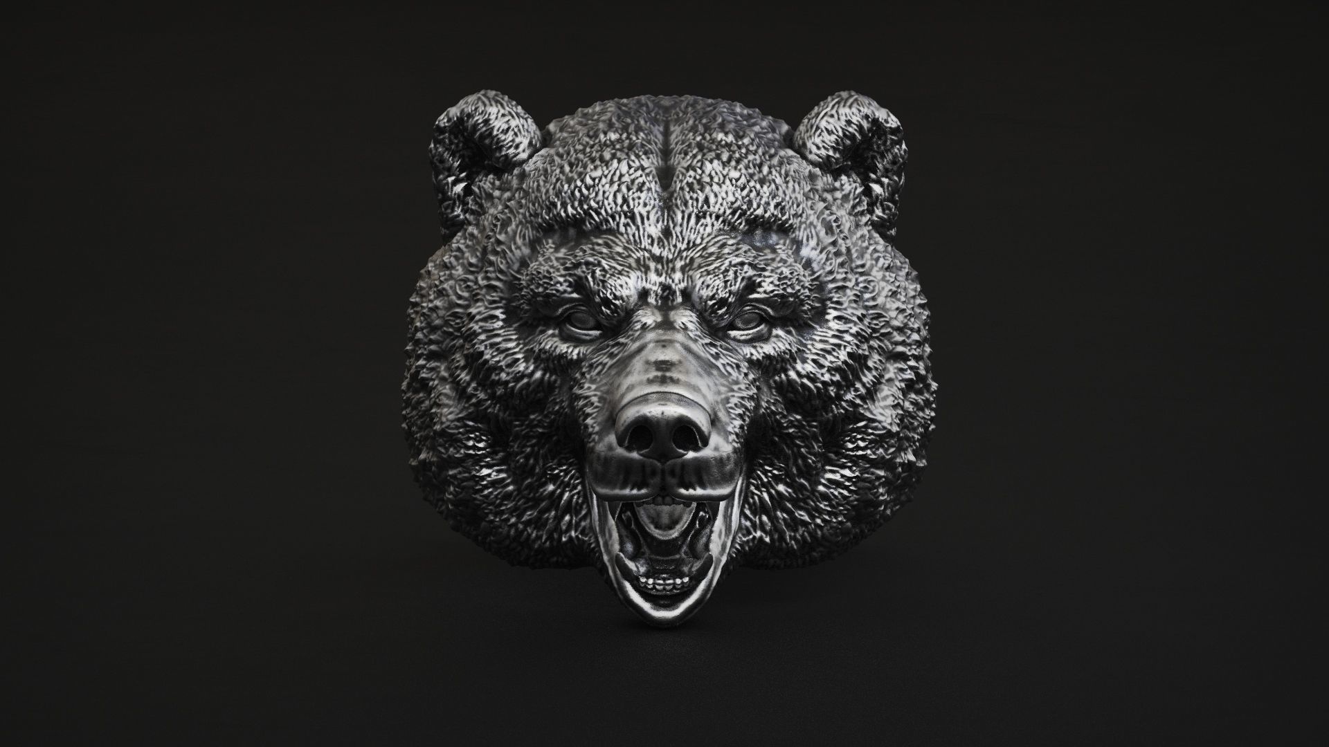 Bear ring STL OBJ 3d model for 3d printing 3D print model_5