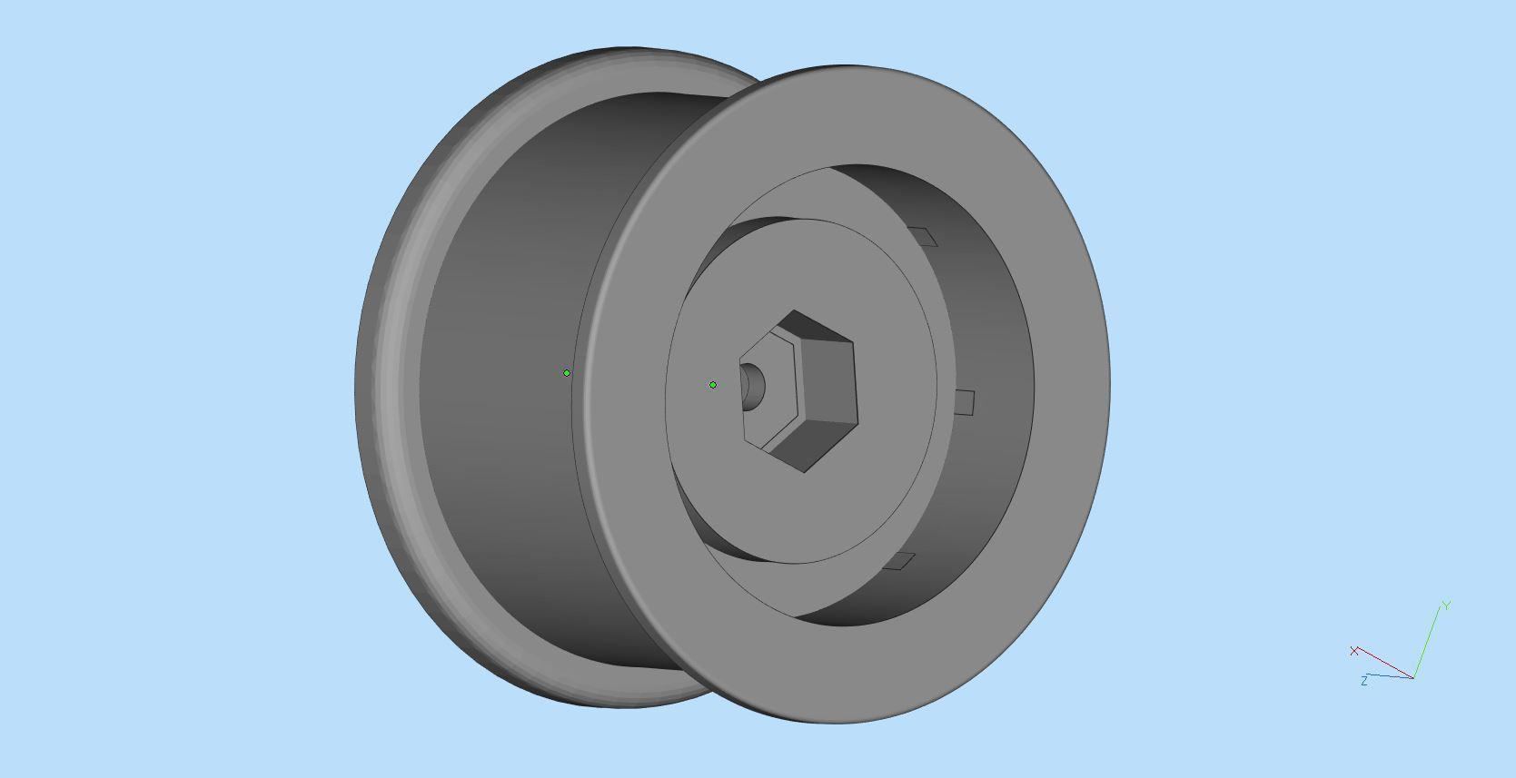 Printable 3d model rims for Soviet Truck MAZ-537 Three vers 3D print model_6