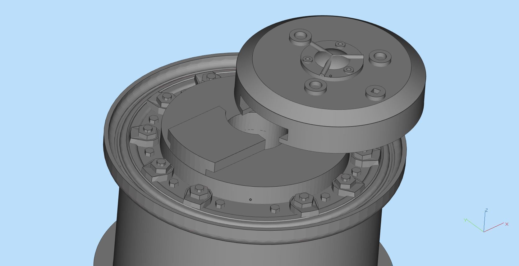 Printable 3d model rims for Soviet Truck MAZ-537 Three vers 3D print model_10