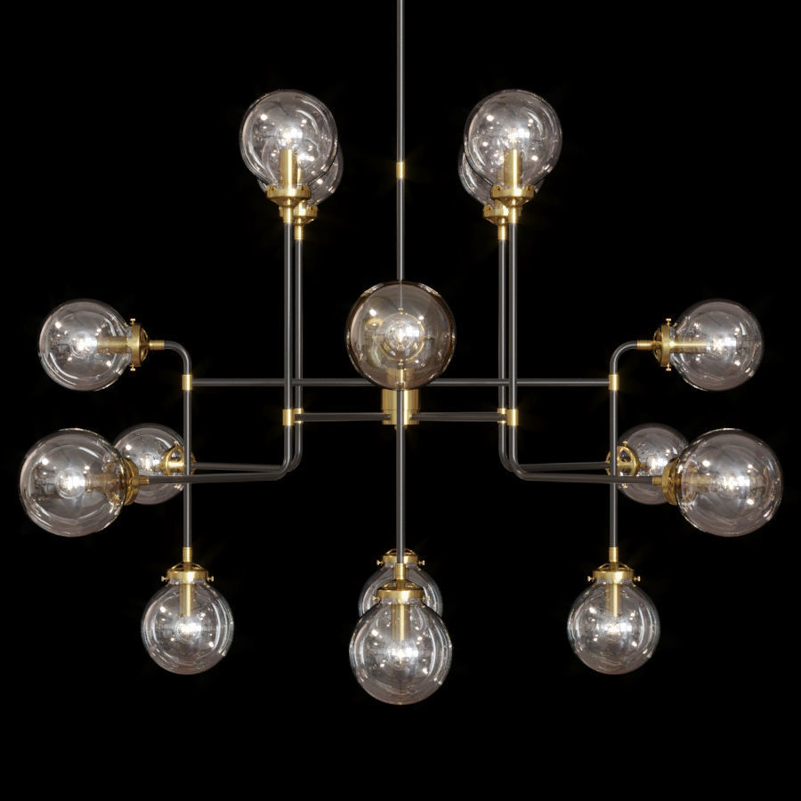 3D Clear Glass Chandelier