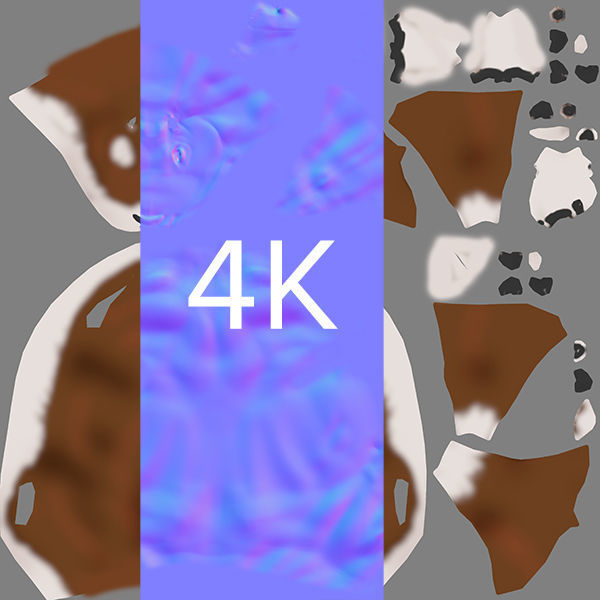 3d model  deer cartoon      - low poly  Low-poly 3D model_11