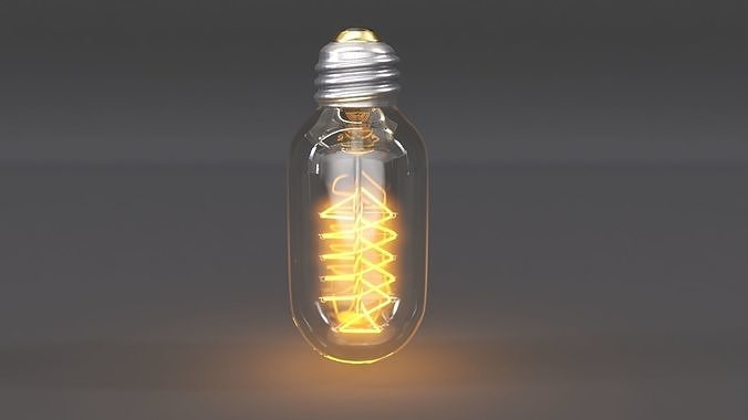 Vintage Lightbulb Low-poly 3D model