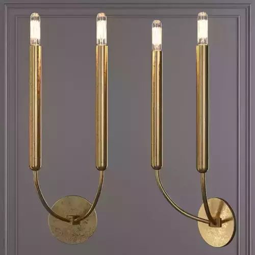 Restoration Hardware QUENOUILLES DOUBLE SCONCE Brass