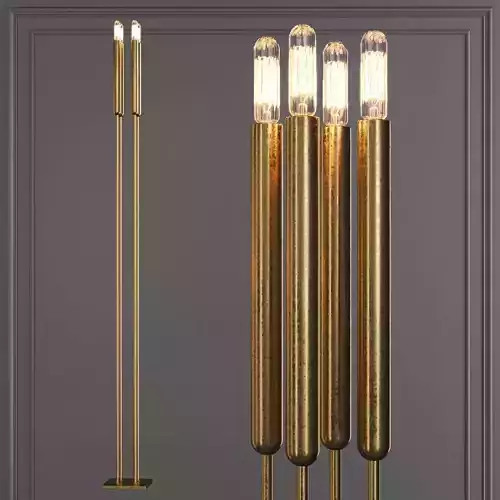 Restoration Hardware QUENOUILLES FLOOR LAMP Brass