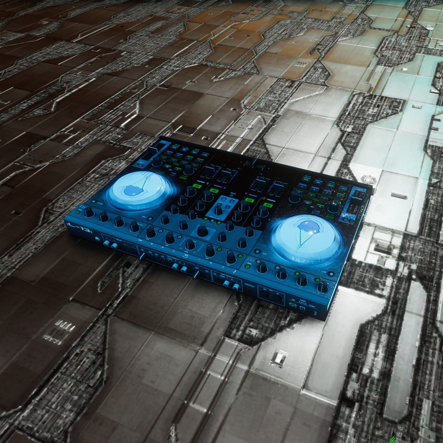 Native Instruments Traktor Kontrol --Lucky 13 CUSTOM-IC- v2 Low-poly 3D model_4