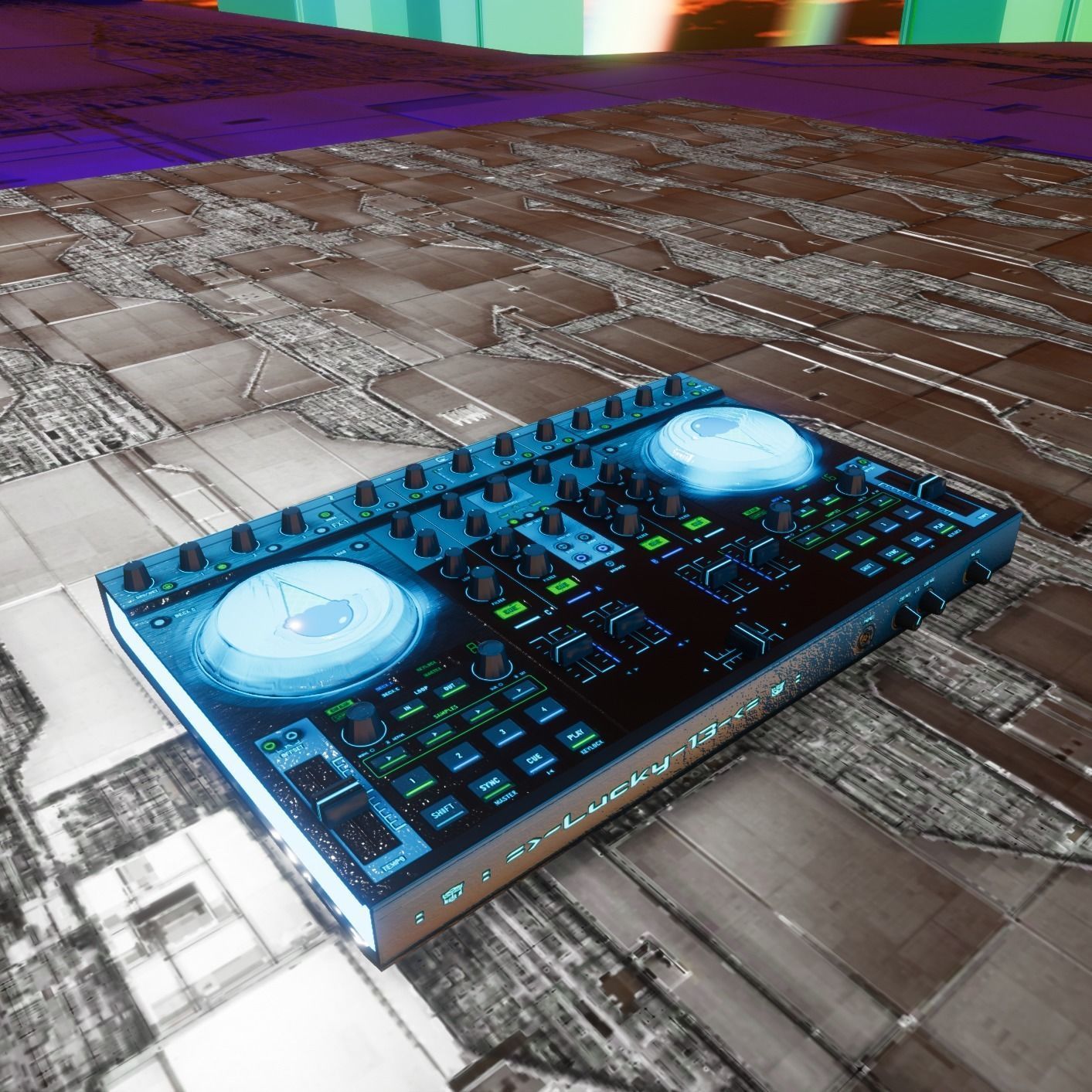 Native Instruments Traktor Kontrol --Lucky 13 CUSTOM-IC- v2 Low-poly 3D model_5