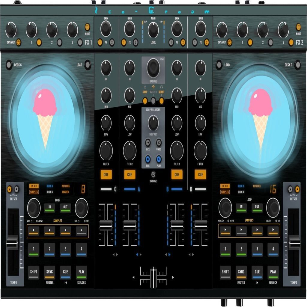Native Instruments Traktor Kontrol --Lucky 13 CUSTOM-IC- v2 Low-poly 3D model_7