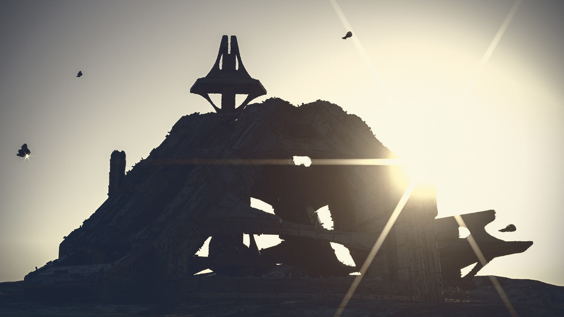 Kitbash Sci-Fi greeble buildings 3D model_3