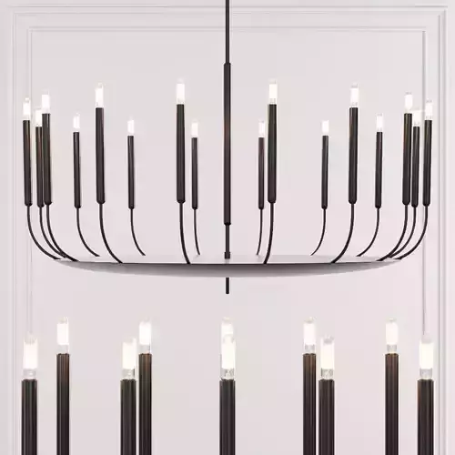 Restoration Hardware QUENOUILLES ROUND CHANDELIER 48 Black