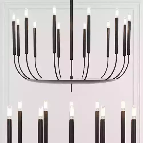 Restoration Hardware QUENOUILLES ROUND CHANDELIER 36 Black