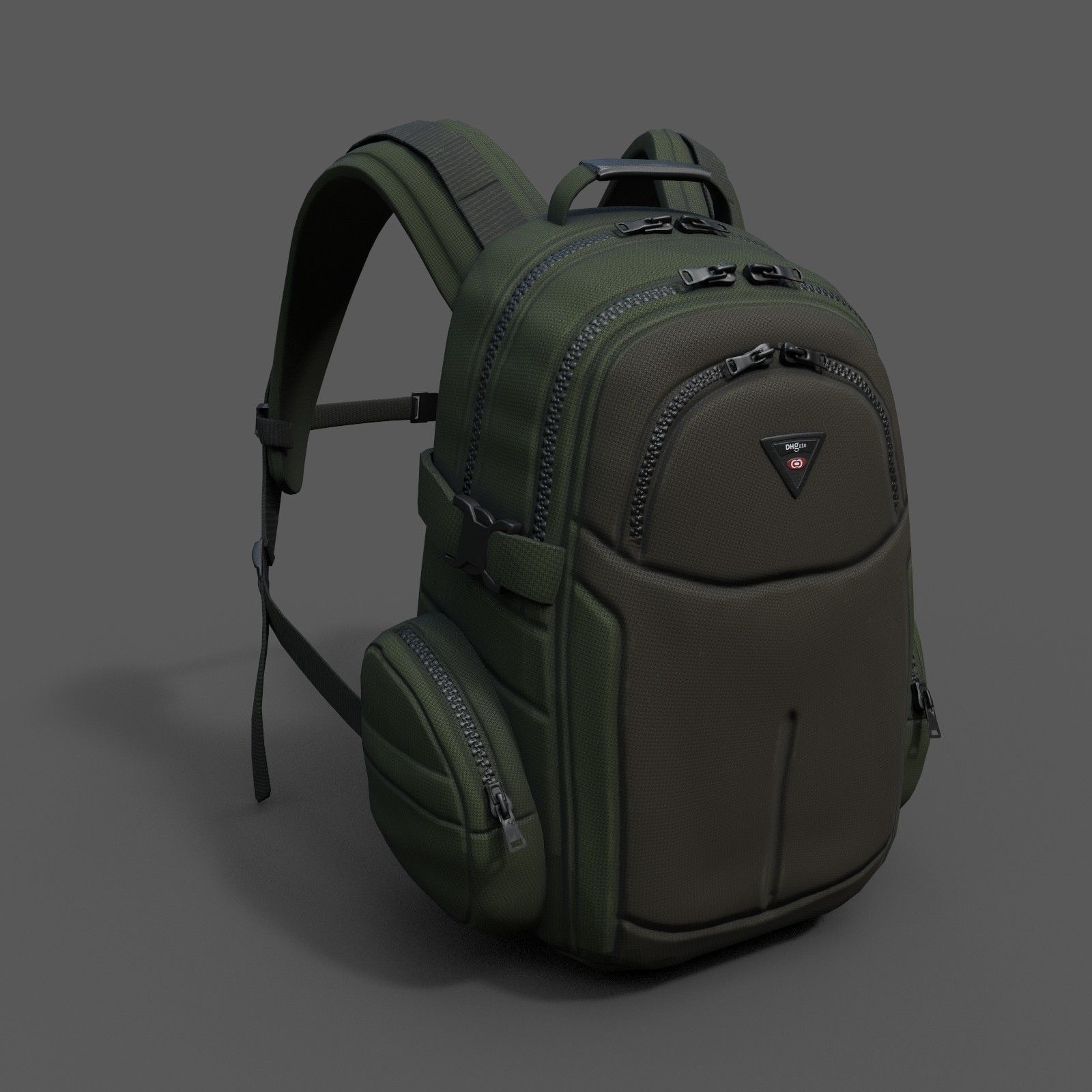 Backpack Camping Generic military combat soldier  Low-poly 3D model_5