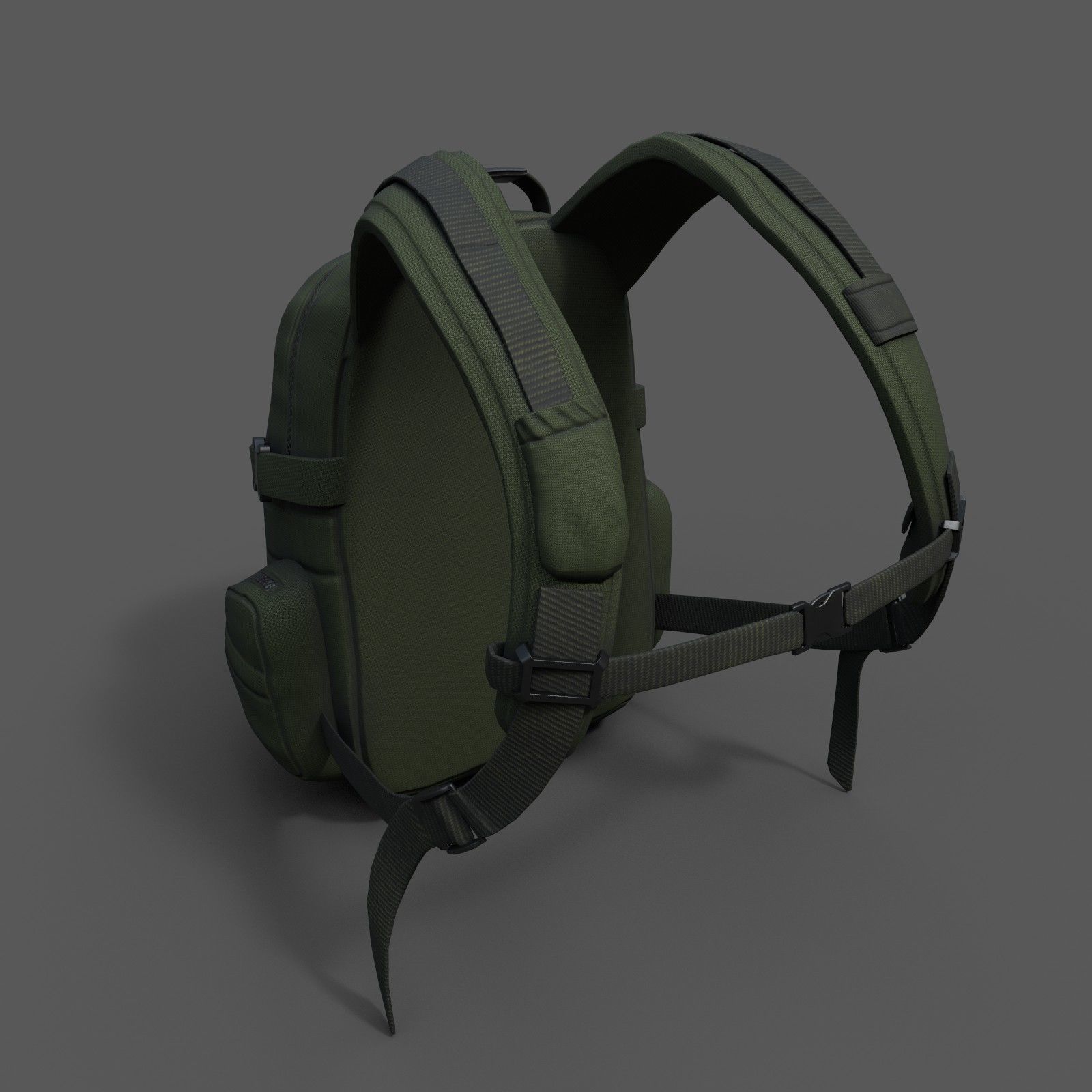Backpack Camping Generic military combat soldier  Low-poly 3D model_4