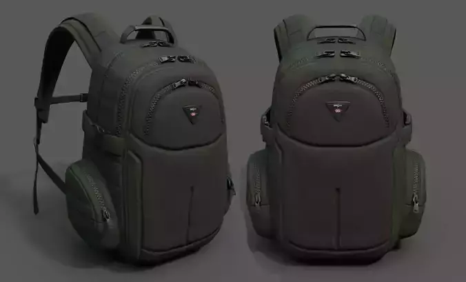 Backpack Camping Generic military combat soldier  Low-poly 3D model