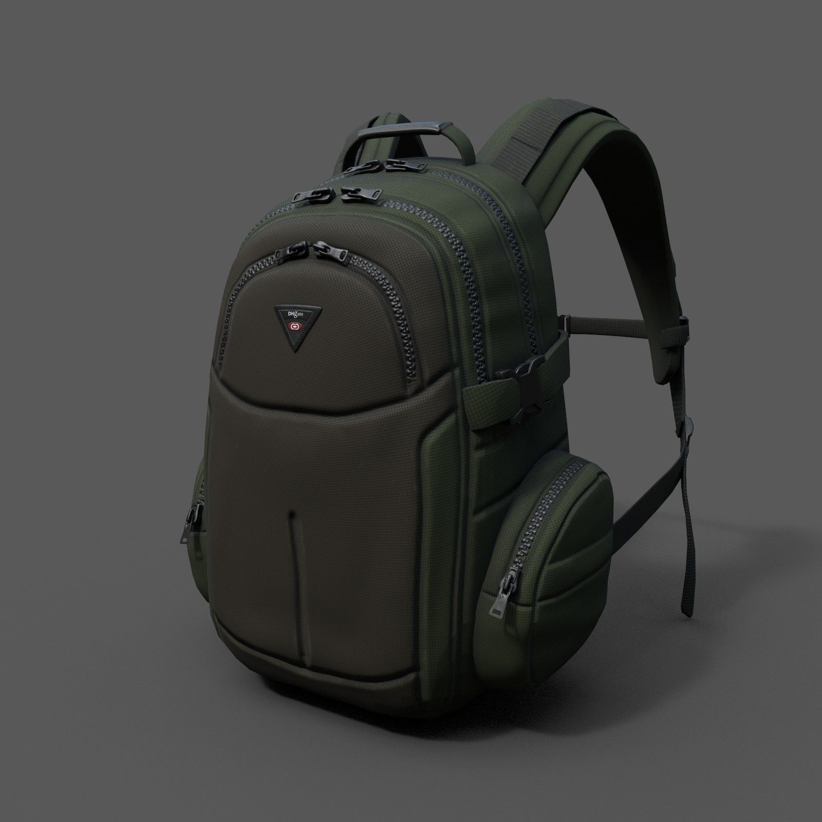 Backpack Camping Generic military combat soldier  Low-poly 3D model_2