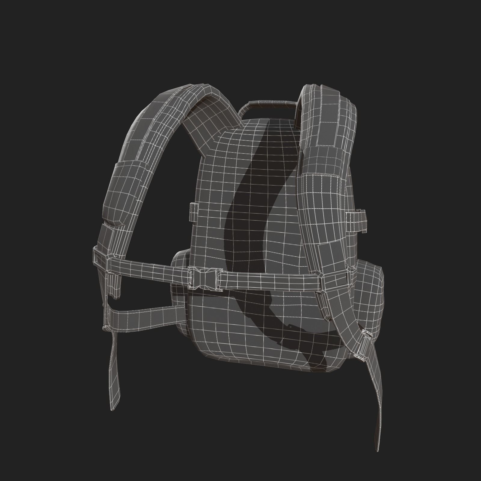 Backpack Camping Generic military combat soldier  Low-poly 3D model_8