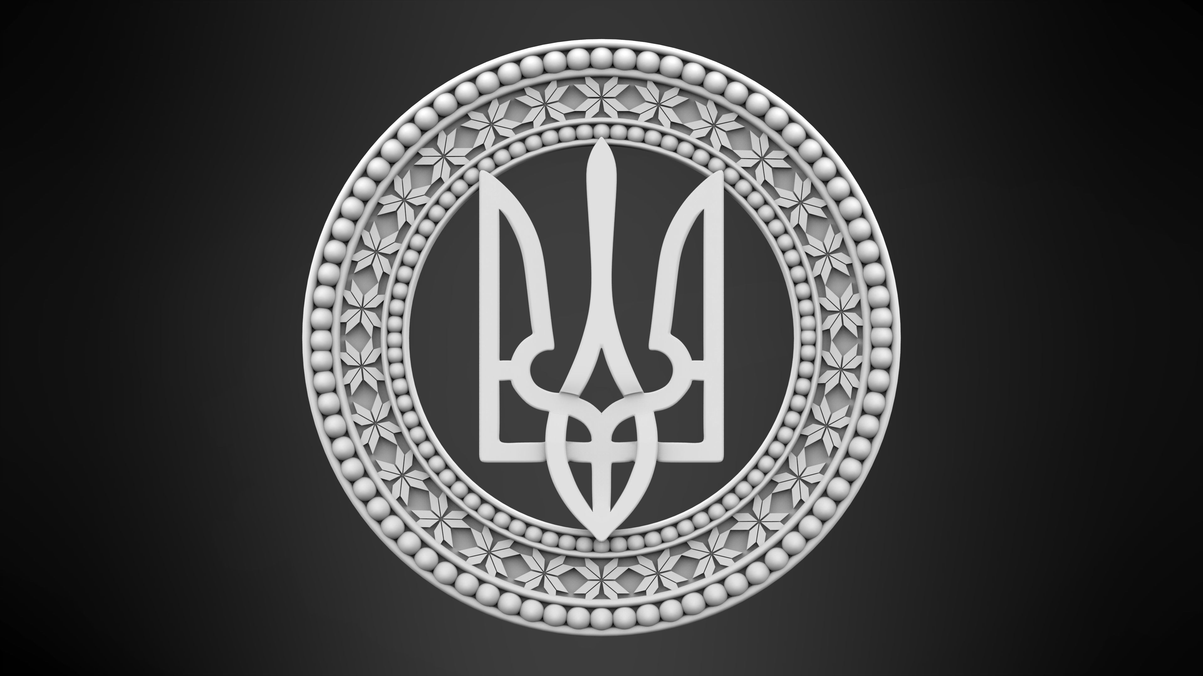 Emblem Of Ukraine 3D print model_5