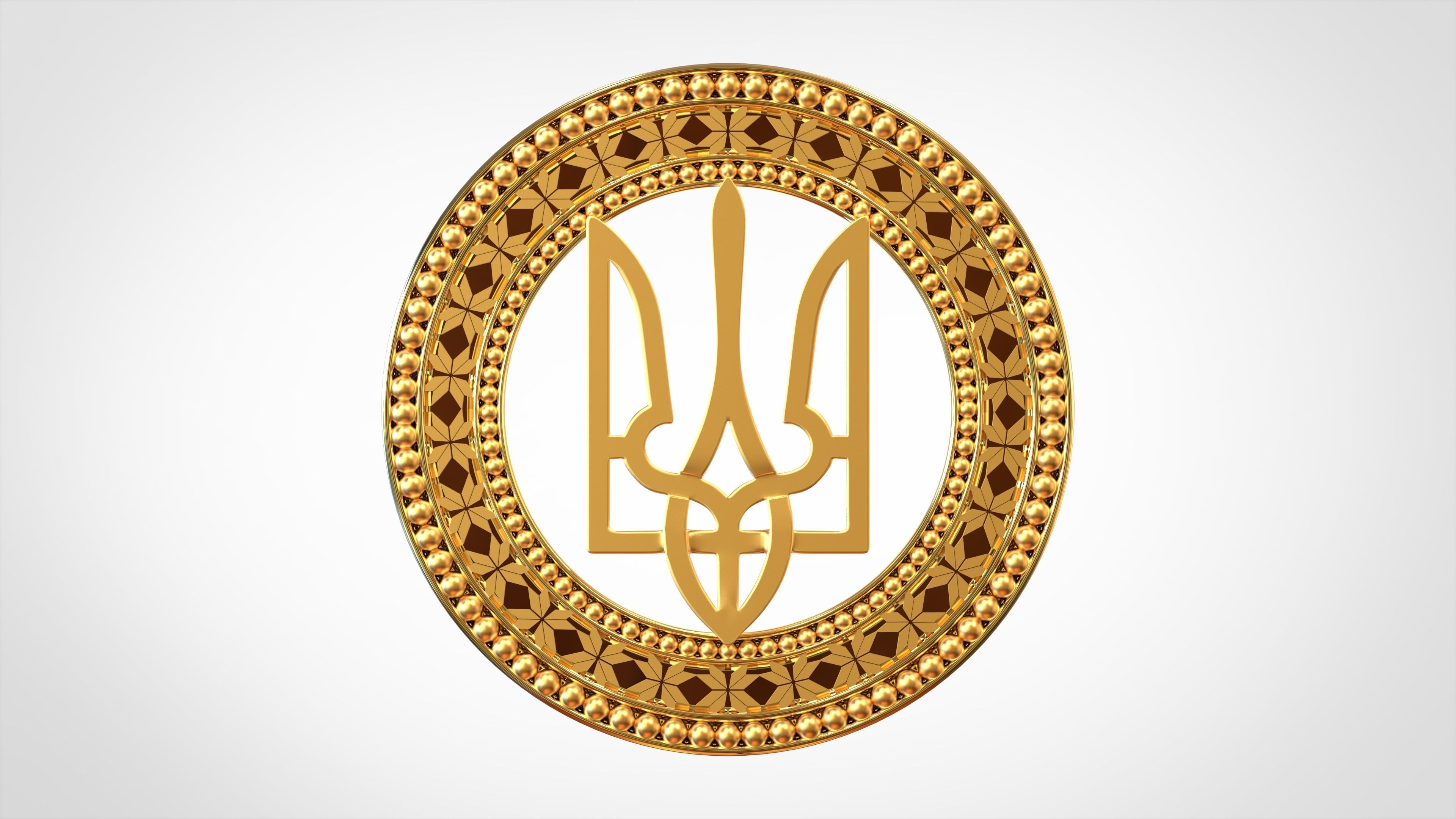 Emblem Of Ukraine 3D print model_1