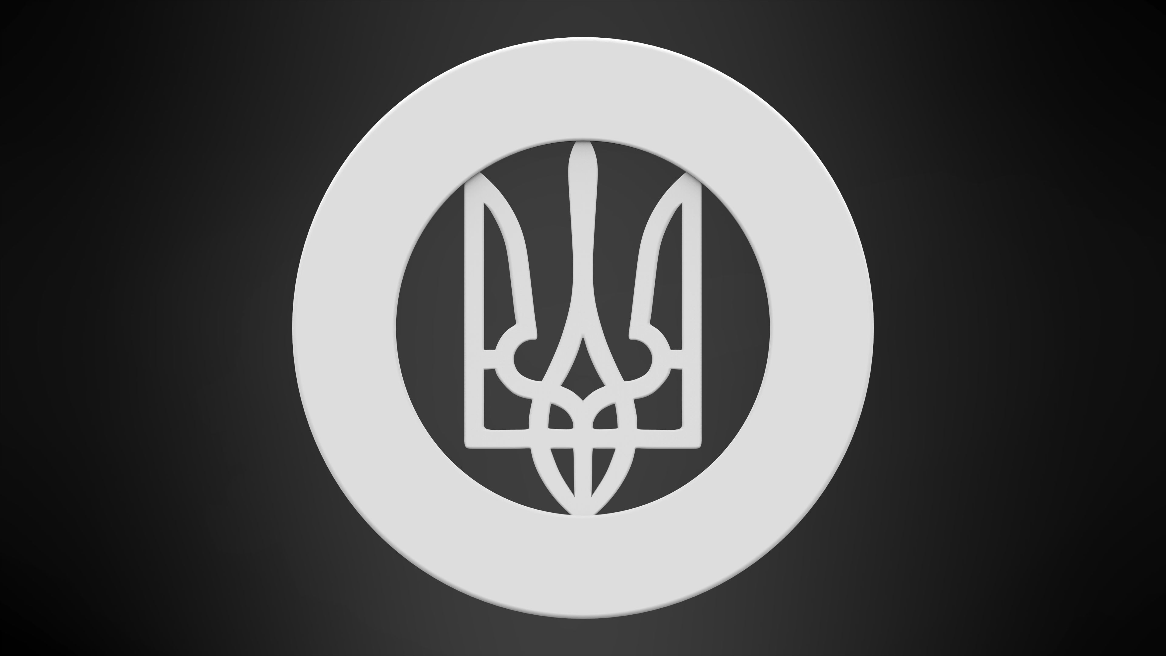 Emblem Of Ukraine 3D print model_7