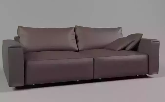 Zenit 3D Model leather sofa