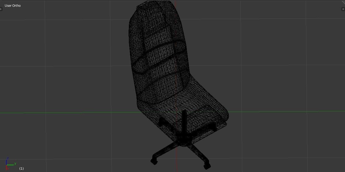 Chair office 3D model_4